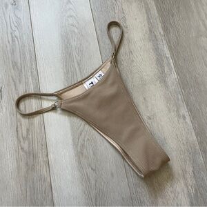 TWIIN Bikini Bottom thong string womens Beige xsmall cheeky swim beach vacation